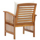 Patio Chairs with Cushions 2 pcs Solid Acacia Wood product