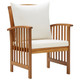 Patio Chairs with Cushions 2 pcs Solid Acacia Wood product