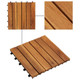 vidaxl 10 pcs Acacia Decking Tiles 11.8"x11.8" Vertical Pattern product