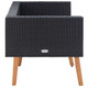 2-Seater Patio Sofa with Cushions Poly Rattan Black product