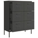 Drawer Cabinet Anthracite 31.5"x13.8"x40" Steel product