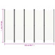 5-Panel Room Divider White 98.4"x70.9" product