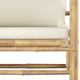Patio Sofa with Cream White Cushions Bamboo product