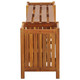 Patio Bench with 2 Planters 59.1"x11.8"x15.7" Solid Acacia Wood product