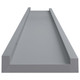 Picture Frame Ledge Shelves 2 pcs Gray 31.5"x3.5"x1.2" MDF product