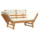 Patio Bench with Cushions 2-in-1 74.8" Solid Acacia Wood product