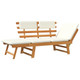 Patio Bench with Cushions 2-in-1 74.8" Solid Acacia Wood product