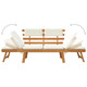 Patio Bench with Cushions 2-in-1 74.8" Solid Acacia Wood product