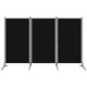3-Panel Room Divider Black 102.4"x70.9" Fabric product