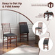 Folding Dining Chairs with PVC Padded Seat (Set of 2) product