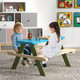 Kids' Wooden Picnic Table Set with Built-in Benches product