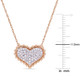 1/4 CT TW Diamond  Heart Halo Necklace in 10k Rose Gold product
