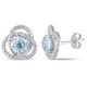 Blue Topaz  and Diamond Infinity Earrings product