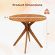 35.5-inch Patio Wood Dining Table with Slatted Tabletop product
