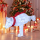 4.5ft Christmas Skiing Polar Bear with 80 LED Lights product