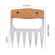 Stainless Steel Meat-Shredding Claws with Wooden Handles (1-Pair) product