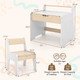 Kids' Table and Chair Set with 2-in-1 Detachable Tabletop and Storage product
