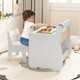 Kids' Table and Chair Set with 2-in-1 Detachable Tabletop and Storage product