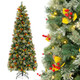 5/7.5/9FT Artificial Christmas Tree with Branch Tips and Festive Charms product
