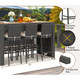 7-Piece Patio Rattan Bar Set with Seat Cushions product