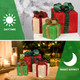 3-Piece Christmas Gift Box Décor with LED Lights  product