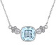 Blue Topaz and Diamond 3-Stone Necklace product