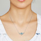 Blue Topaz and Diamond 3-Stone Necklace product