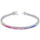 Multi-Color Cubic Zirconia Silver Bracelet product
