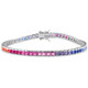Multi-Color Cubic Zirconia Silver Bracelet product