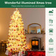 7FT Artificial Christmas Tree with 1880 PVC Branch Tips and LED Lights product