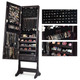Lockable Mirrored Jewelry Cabinet Armoire Organizer product