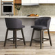 Counter-Height Fabric-Upholstered Bar Stools (Set of 2 or 4) product