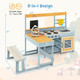 Mud Kitchen with Kids Picnic Table and Built-in Bench Set product