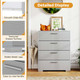 4/6-Drawer Chest of Drawers or Dresser with Metal Legs & Handles product