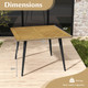 4-Person Acacia Wood Outdoor Dining Table with 1.9-Inch Umbrella Hole product