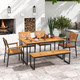 6-Piece Outdoor Acacia Wood Dining Set with Bench product