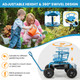 Adjustable Rolling Scooter with Swivel Seat product