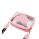 Clear PVC Crossbody Messenger Jelly Bag with Heart Patch for Women product