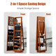2-in-1 Lockable Mirrored 360° Rotating Jewelry Armoire product