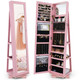 2-in-1 Lockable Mirrored 360° Rotating Jewelry Armoire product