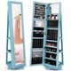 2-in-1 Lockable Mirrored 360° Rotating Jewelry Armoire product
