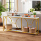  71" Faux Marble Top Console Table product