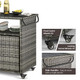 Patio Wicker Bar Table Cart with Wheels (3 Colors) product