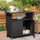 Patio Wicker Bar Table Cart with Wheels (3 Colors) product