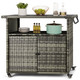 Patio Wicker Bar Table Cart with Wheels (3 Colors) product