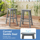 29" Patio Bar Stool with Curved Seat (Set of 2) product