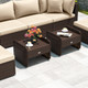 2-Piece Outdoor Patio PE Wicker Ottomans  product