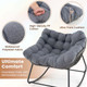Oversized PE Wicker Patio Rocking Chair product