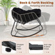 Oversized PE Wicker Patio Rocking Chair product