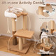 44" Indoor Cat Tree with Perch Scratching Posts  product